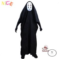 Bộ Trang Phục Vô Diện - Áo Choàng Đen & Mặt Nạ Bí Ẩn Cho Cosplay Anime, Phù Hợp Với Mọi Kích Cỡ Nam Nữ Trẻ Em
