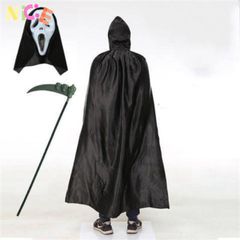 Bộ trang phục Halloween Thần Chết - Áo choàng, mặt nạ & lưỡi hái đáng sợ - Đồ hóa trang cho bữa tiệc Halloween ấn tượng