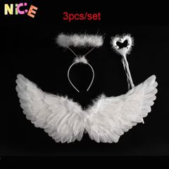 Bộ Phụ Kiện Hóa Trang Halloween - Cánh Quỷ Đen, Vòng Đầu Sừng Đỏ & Cây 3 Chĩa Ma Quái, Hóa Trang Ma Mị, Phụ Kiện Thời Trang Halloween 2023