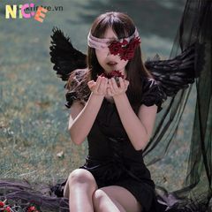 Cánh Thiên Thần Đen Trắng Huyền Bí - Phụ Kiện Thời Trang Tạo Điểm Nhấn Tối Giản Cho Ngôi Nhà Bạn