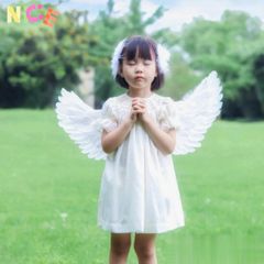 Cánh Thiên Thần Trắng - Phụ Kiện Hóa Trang Giáng Sinh và Halloween - Đôi Cánh Lông Vũ Dành Cho Tất Cả Dịp Lễ Hội
