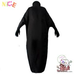 Bộ Cosplay Vô Diện - Áo Choàng Đen & Mặt Nạ Huyền Bí Cho Fan Anime, Phong Cách Thời Trang Độc Đáo, Dành Cho Mọi Đối Tượng