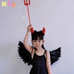 Bộ Cánh Thiên Thần Lông Vũ - Phụ Kiện Hóa Trang Độc Đáo cho Trung Thu, Halloween và Tết Nguyên Đán, Quà Tặng Thú Vị