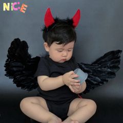 Bộ Cánh Thiên Thần Lông Vũ - Phụ Kiện Hóa Trang Độc Đáo cho Trung Thu, Halloween và Tết Nguyên Đán, Quà Tặng Thú Vị
