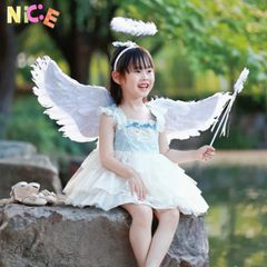 Bộ Cánh Thiên Thần Lông Vũ - Phụ Kiện Hóa Trang Độc Đáo cho Trung Thu, Halloween và Tết Nguyên Đán, Quà Tặng Thú Vị