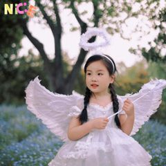 Bộ Cánh Thiên Thần Lông Vũ - Phụ Kiện Hóa Trang Độc Đáo cho Trung Thu, Halloween và Tết Nguyên Đán, Quà Tặng Thú Vị