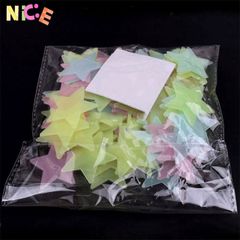 Bộ 100 Miếng Dán Tường Phát Sáng Hình Ngôi Sao Dạ Quang - Trang Trí Nội Thất Thiên Hà Huyền Ảo Cho Bé Yêu