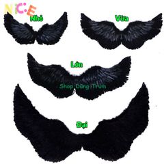 Cánh Thiên Thần Đen Trắng - Bộ Cánh Lông Vũ Hóa Trang Sang Trọng cho Biểu Diễn và Chụp Ảnh Nghệ Thuật