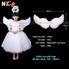 Cánh Thiên Thần Đen Trắng - Bộ Cánh Lông Vũ Hóa Trang Sang Trọng cho Biểu Diễn và Chụp Ảnh Nghệ Thuật