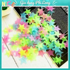 Bộ 100 Ngôi Sao Dán Tường Phát Sáng - Đồ Trang Trí Dạ Quang Cho Không Gian Thêm Huyền Ảo