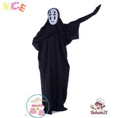 Bộ đồ cosplay Vô Diện - Áo choàng đen và mặt nạ thần kỳ cho sự kiện anime, Halloween - Thời trang không giống ai tại Thaolinh950 Shop