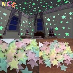 Bộ 100 Ngôi Sao Dán Tường Phát Sáng Đa Sắc - Trang Trí Phòng Ngủ Trẻ Em & Không Gian Học Tập Huyền Ảo
