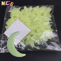 Bộ nhãn dán tường phát sáng 3D - 100 Ngôi sao và 1 Mặt trăng rực rỡ cho không gian lung linh vào ban đêm