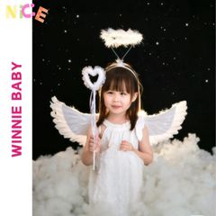 Bộ Cánh Thiên Thần Dễ Thương 3 Món Cho Bé Gái - Lấp Lánh Cosplay Halloween, Giáng Sinh, Trung Thu - Phụ Kiện Biểu Diễn Nghệ Thuật