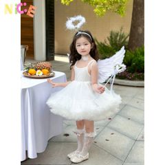 Bộ Cánh Thiên Thần Dễ Thương 3 Món Cho Bé Gái - Lấp Lánh Cosplay Halloween, Giáng Sinh, Trung Thu - Phụ Kiện Biểu Diễn Nghệ Thuật