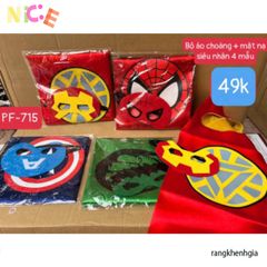 Áo Choàng Hóa Trang Người Nhện Kèm Mặt Nạ - Thời Trang Halloween Cho Trẻ Em - Siêu Anh Hùng Đáng Yêu