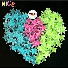 Gói 100 Ngôi Sao Dạ Quang Phát Sáng Tự Nhiên - Trang Trí Phòng Ngủ Huyền Bí cho Trẻ Em - Quà Tặng Độc Đáo từ TEECI