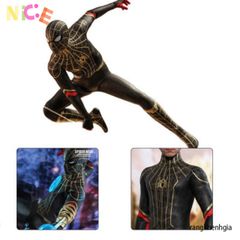 Bộ Đồ Liền Quần Hóa Trang Spider-Man No Way Home Cho Bé - Chất Liệu Spandex Mềm Mại, Thiết Kế 3D Đầy Sắc Màu Hóa Trang Halloween, Cosplay