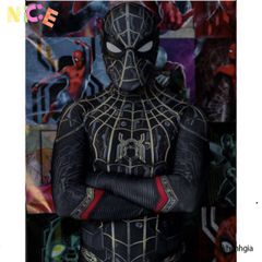 Bộ Đồ Liền Quần Hóa Trang Spider-Man No Way Home Cho Bé - Chất Liệu Spandex Mềm Mại, Thiết Kế 3D Đầy Sắc Màu Hóa Trang Halloween, Cosplay