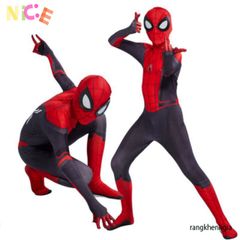 Bộ Đồ Liền Quần Hóa Trang Spider-Man No Way Home Cho Bé - Chất Liệu Spandex Mềm Mại, Thiết Kế 3D Đầy Sắc Màu Hóa Trang Halloween, Cosplay
