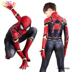 Bộ Đồ Liền Quần Hóa Trang Spider-Man No Way Home Cho Bé - Chất Liệu Spandex Mềm Mại, Thiết Kế 3D Đầy Sắc Màu Hóa Trang Halloween, Cosplay