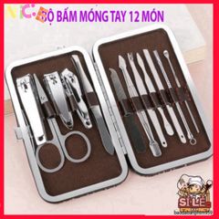 Bộ Dụng Cụ Chăm Sóc Tay & Da 12 Món Inox Cao Cấp Trong Hộp Da Sang Trọng - Giúp Bạn Chăm Sóc Móng Tận Nhà Thoải Mái
