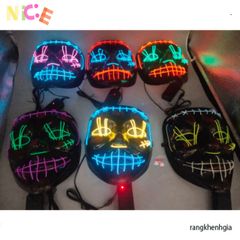 Mặt Nạ Halloween Đầu Lâu LED Phát Sáng - Phụ Kiện Hóa Trang Kinh Dị Cho Tiệc Tùng và Lễ Hội