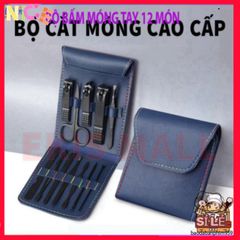 Bộ Dụng Cụ Chăm Sóc Móng Tay 12 Món Thép Không Gỉ - Tiện Lợi Tại Nhà, Quà Tặng Hoàn Hảo cho Bạn và Gia Đình