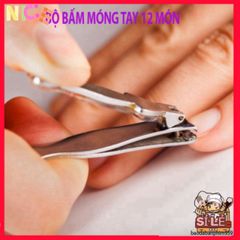 Bộ 12 Dụng Cụ Làm Đẹp Chăm Sóc Móng Tay Móng Chân Sang Trọng - Hộp Đựng Tiện Lợi, Kềm Bấm, Kéo Cắt và Các Dụng Cụ Thiết Yếu
