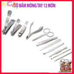 Bộ 12 Dụng Cụ Làm Đẹp Chăm Sóc Móng Tay Móng Chân Sang Trọng - Hộp Đựng Tiện Lợi, Kềm Bấm, Kéo Cắt và Các Dụng Cụ Thiết Yếu