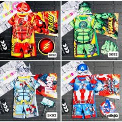 Bộ Đồ Siêu Anh Hùng Kèm Choàng và Mặt Nạ SAMKIDS - Thời Trang Trẻ Em Chất Liệu Cao Cấp cho Bé Yêu Diện Siêu Nhân 3D