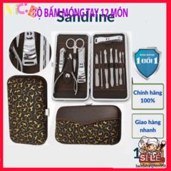 Bộ Dụng Cụ Làm Móng Tay Móng Chân Sandrine BMT2 - 12 Món Thép Không Gỉ, Đẹp Mắt, Tiện Lợi, Giúp Chăm Sóc Sắc Đẹp Tại Nhà