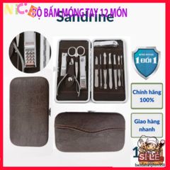 Bộ Dụng Cụ Làm Móng Tay Móng Chân Sandrine BMT2 - 12 Món Thép Không Gỉ, Đẹp Mắt, Tiện Lợi, Giúp Chăm Sóc Sắc Đẹp Tại Nhà