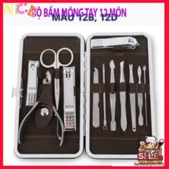 Bộ Dụng Cụ Làm Móng Tay Móng Chân Sandrine BMT2 - 12 Món Thép Không Gỉ, Đẹp Mắt, Tiện Lợi, Giúp Chăm Sóc Sắc Đẹp Tại Nhà