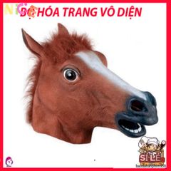 Mặt Nạ Ngựa Latex Độc Đáo - Phụ Kiện Halloween Cho Tiệc Hóa Trang, Dành Cho Người Lớn và Trẻ Em