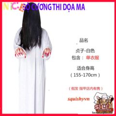 Trang Phục Halloween Hắc Bạch Vô Thường - Áo Choàng Đáng Sợ, Găng Tay Xương, Kính LED Đỏ - Hóa Thân Thú Vị Cho Tiệc Halloween