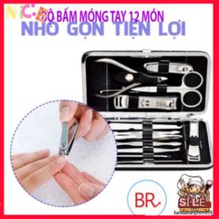 Bộ Dụng Cụ Làm Nail 12 Món Cao Cấp - Dụng Cụ Chăm Sóc Móng Tay Tiện Ích Tại Nhà, Quà Tặng Tuyệt Vời Cho Tín Đồ Làm Đẹp