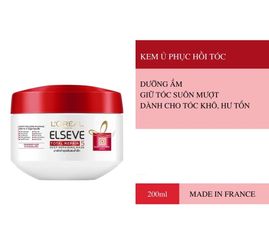 Kem ủ phục hồi tóc L'Oréal Paris Total Repair 5 - Dung tích 200ml, chăm sóc tóc hư tổn, làm mềm mượt và bóng khỏe.