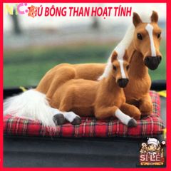 Thú Bông Ngựa Đôi Hút Mùi - Mềm Mại, Lõi Than Hoạt Tính Lọc Không Khí, Phụ Kiện Trang Trí Ô Tô Đáng Yêu