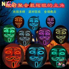 Mặt Nạ Hacker Phát Sáng LED 7 Màu - Đạo Cụ Hoá Trang Halloween Độc Đáo và Phụ Kiện Video TikTok Hấp Dẫn