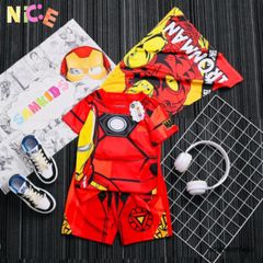 Bộ Trang Phục Siêu Anh Hùng Cho Trẻ Em - Áo Choàng, Mặt Nạ, Quần Lót Thun Cotton - Cho Bé Yêu Thích Người Nhện, Người Sắt, Siêu Nhân