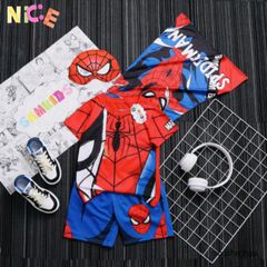 Bộ Trang Phục Siêu Anh Hùng Cho Trẻ Em - Áo Choàng, Mặt Nạ, Quần Lót Thun Cotton - Cho Bé Yêu Thích Người Nhện, Người Sắt, Siêu Nhân