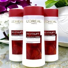 Nước Hoa Hồng Loreal Revitalift Aqua Milky 200ml - Dành Cho Mọi Loại Da, Săn Chắc Da, Giảm Nếp Nhăn, Dưỡng Ẩm Tự Nhiên
