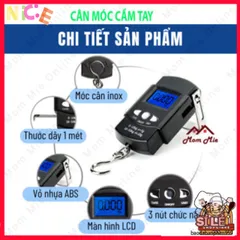 Cân Điện Tử Tiểu Ly Treo Mini 50kg - Cân Bằng Hành Lý và Câu Cá, Màn Hình LCD, Thiết Kế Nhỏ Gọn, Tiện Lợi Mang Theo
