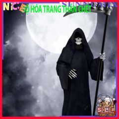 Bộ Đồ Hóa Trang Halloween Thiên Thần Tử Thần - Áo Choàng và Găng Tay Xương Kinh Dị, Trang Phục Dự Tiệc Độc Đáo cho Trẻ Em