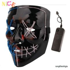 Mặt Nạ LED Hacker Phát Sáng Độc Đáo - Phụ Kiện Hóa Trang Đầy Sáng Tạo Cho Tiệc Halloween và Lễ Hội