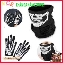 Khẩu Trang Xương Ma Đầu Lâu - Phụ Kiện Thời Trang Đa Năng, Vải Lanh Thoáng Mát, Chống Nắng, Thích Hợp Đi Phượt, Leo Núi, Dã Ngoại