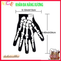 Khẩu Trang Xương Ma Đầu Lâu - Phụ Kiện Thời Trang Đa Năng, Vải Lanh Thoáng Mát, Chống Nắng, Thích Hợp Đi Phượt, Leo Núi, Dã Ngoại
