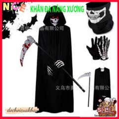 Khẩu Trang Xương Ma Đầu Lâu - Phụ Kiện Thời Trang Đa Năng, Vải Lanh Thoáng Mát, Chống Nắng, Thích Hợp Đi Phượt, Leo Núi, Dã Ngoại