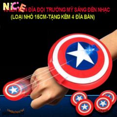 Khiên Captain America Mini 16CM - Đồ Chơi Âm Thanh và Ánh Sáng cho Trẻ Em - Giải Trí Siêu Anh Hùng Thú Vị
